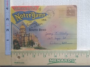 Postcard Album University of Notre Dame Souvenir Folder of South Bend, Indiana 