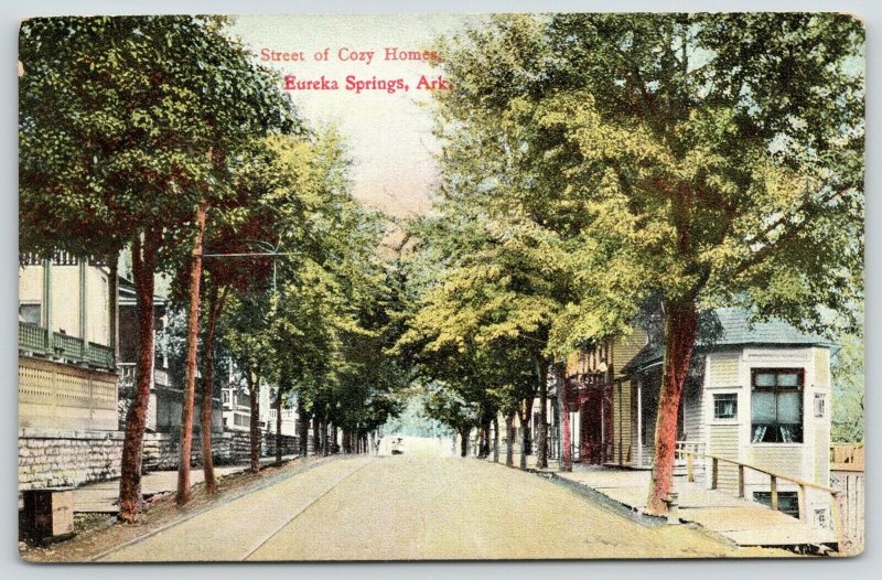 Eureka Springs AR Wooden Sidewalks~Cozy Homes Above & Below Main Street~c1910 