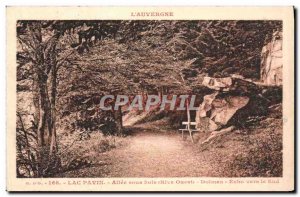 Old Postcard Megalith Dolmen Auvergne Pavin Lake Allee undergrowth Echo south