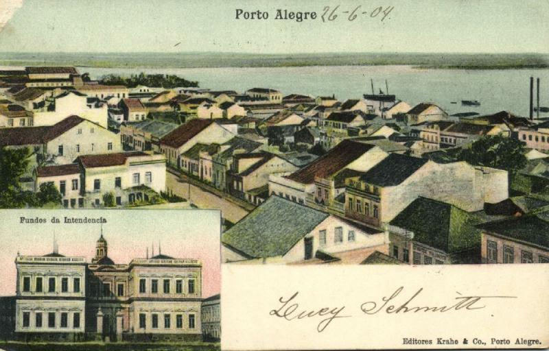 brazil, PORTO ALEGRE, Partial View, Fundos da Intendencia (1904) Stamp