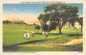 Country Club House from Golf Course Golf Postcard