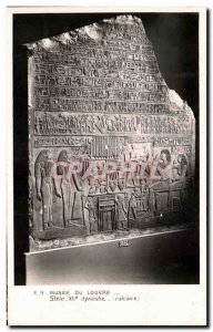 Old Postcard Musee Du Louvre Stele XIIth Dynasty Egypt Egypt