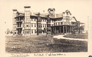 J52/ Lake Calhoun Minnesota RPPC Postcard c1910 Minneapolis Pavilion 323