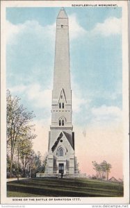 New York Saratoga Springs Schuylerville Monument 1920 Curteich