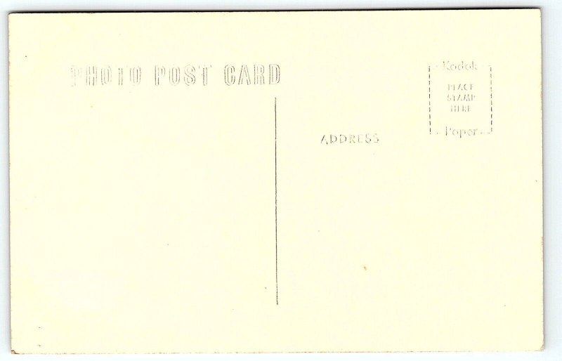 1940s ANSONVILLE NC LOCKHART GADDY'S WILD GOOSE REFUGE SNOW RPPC POSTCARD P2802G