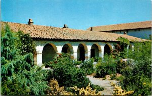 Mission Garden San Miguel Arcangel Salinas Valley CA California Postcard UNP VTG