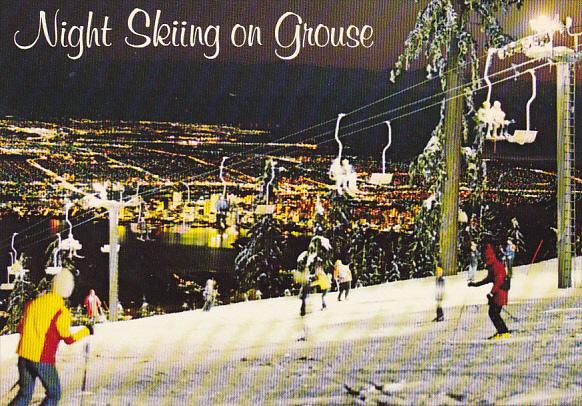 Canada Night Skiing Grouse Mountain North Vancouver British Columbia