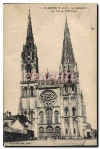 Postcard Old Chartres E and L the Cathedral of the XII century XVI