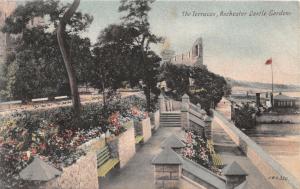 ROCHESTER KENT UK THE TERRACES~CASTLE GARDENS~WELCH TRICHROMATIC POSTCARD 1907