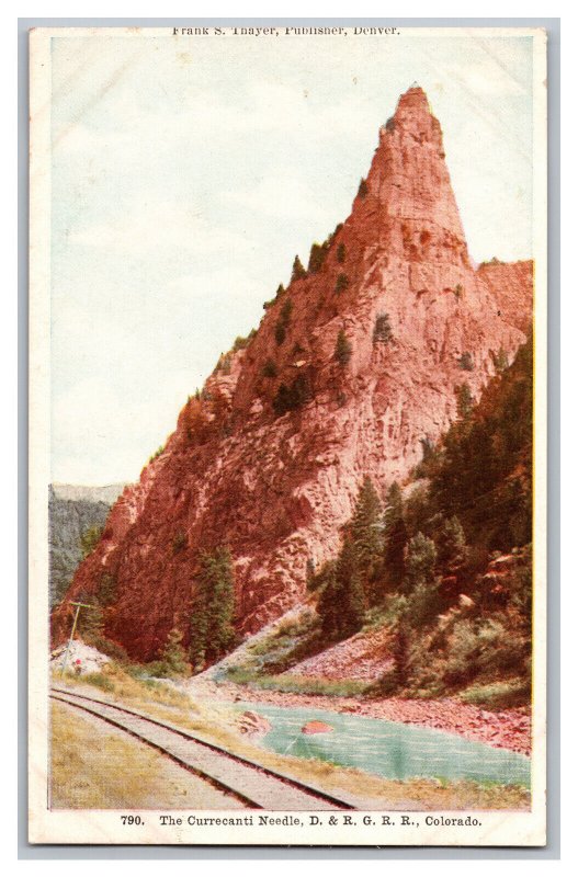 Postcard CO The Currecanti Needle D. & R. G. R. R. Colorado Railroad Tracks