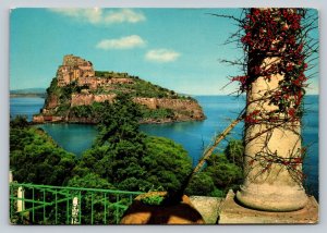 Aragonese Castle At Ischia Island in Italy 4x6 VINTAGE Postcard 0163