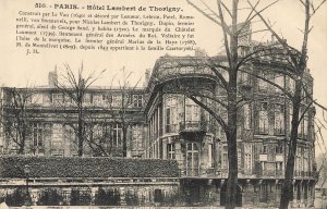 Vintage Postcard Paris Hôtel Lambert de Thorigny Historic Building France