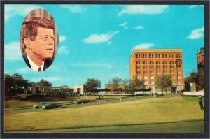 John F Kennedy Assassination Dallas Texas Book Depository JFK 1960s Postcard #1
