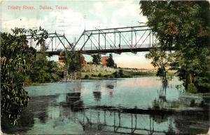 c1907 Printed Postcard; Steel Bridge on Trinity River, Dallas TX, Posted