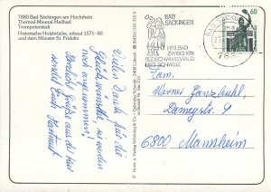 Germany Bad Sackingen  historiche holzbrucke Postcard