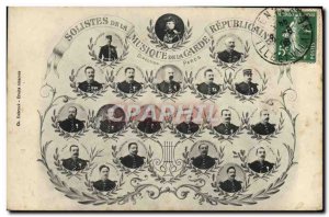 Postcard Old Army Soloists of the music of the Republican Guard