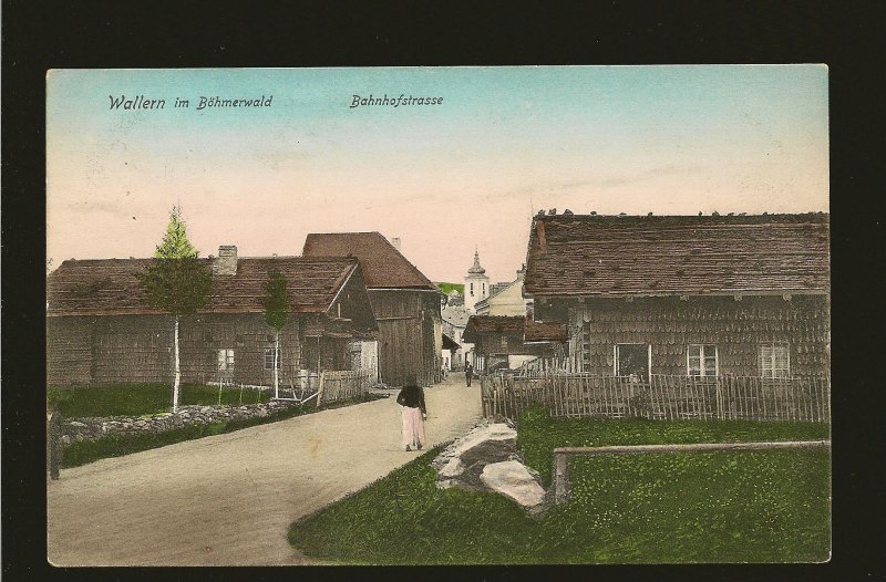 Austria Postmark 190? Wallern im Bohmerwald Bonhofstrasse Postcard