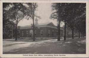 Postcard United States Post Office Laurinburg North Carolina NC