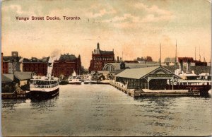 Postcard Yonge Street Docks in Toronto, Canada