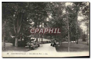 Old Postcard Contrexeville A Allee Park