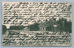 SODERTON SWEDEN RAILROAD STATION RAILWAY DEPOT ANTIQUE POSTCARD