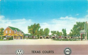 Little Rock Arkansas Texas Courts Motel Hwy 67  & 70 Chrome Postcard Unused