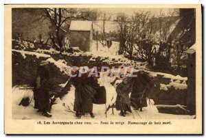 Old Postcard The Auvergne In the Under The Snow Collection Wood Death Folklore