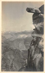 RPPC Overhanging Rock, Yosemite Valley, CA c1910s Vintage Photo Postcard