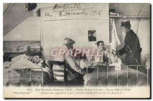 Old Postcard Army Between brothers d & # 39armes Young Belgian officer offeri...