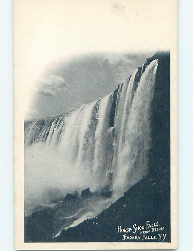 Pre-1907 Very Early View HORSESHOE FALLS FROM BELOW Niagara Falls NY A1290