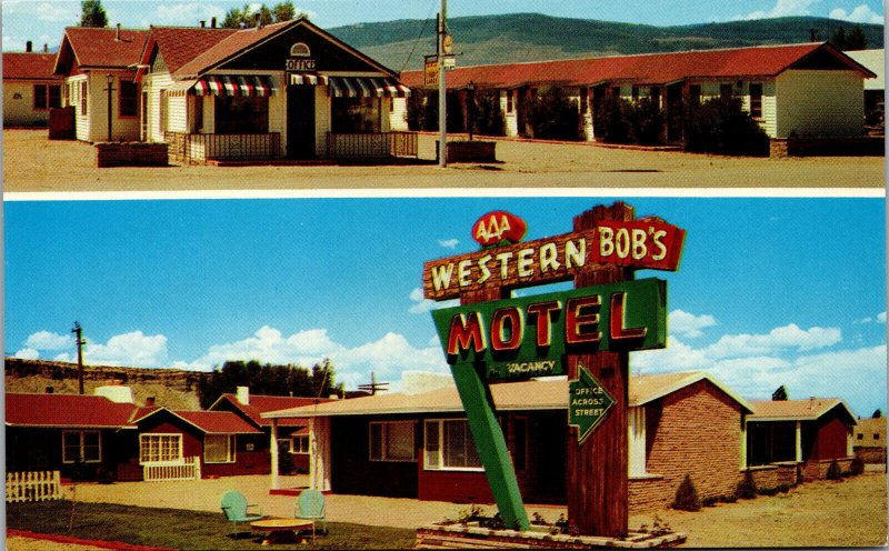 Vtg 1950s Bob's Western Motel Kremmling Colorado CO Unused Roadside Postcard