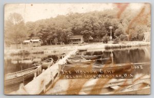 RPPC Ike Walton Camp Yellow Lake WI 1927 Wisconsin to Campbell NE Postcard J22