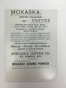 Mokaska Coffee Victorian Trade Card St. Joseph Missouri MO Advertising