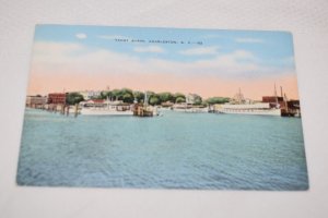 Yacht Basin Charleston South Carolina Postcard 82 Made by E. C. Kopp Co. 11507N