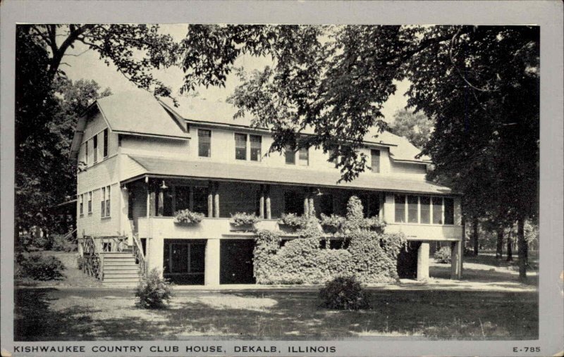 DeKalb IL Kishwaukee Country Club Postcard