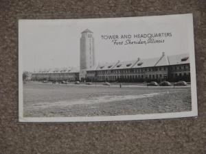 RPPC, Tower & Headquarters, Fort Sheridan, Illinois, used vintage card