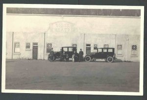 Ca 1925 RPPC Two Old Cars W/People At Front Of Cars
