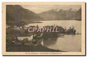 Old postcard Talloires Lake Annecy and Lac du Bout