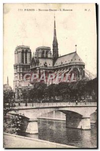 Postcard Old Paris Notre Dame the apse