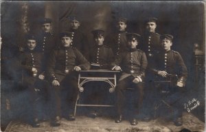 WW1 Era German Soldiers Portrait RPPC Real Photo Postcard D25