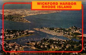 Rhode Island Wickford Harbor Aerial View