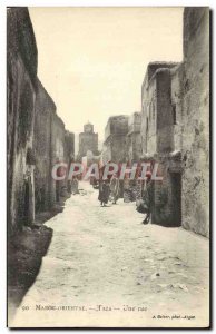 Old Postcard Oriental Morocco Taza a Street