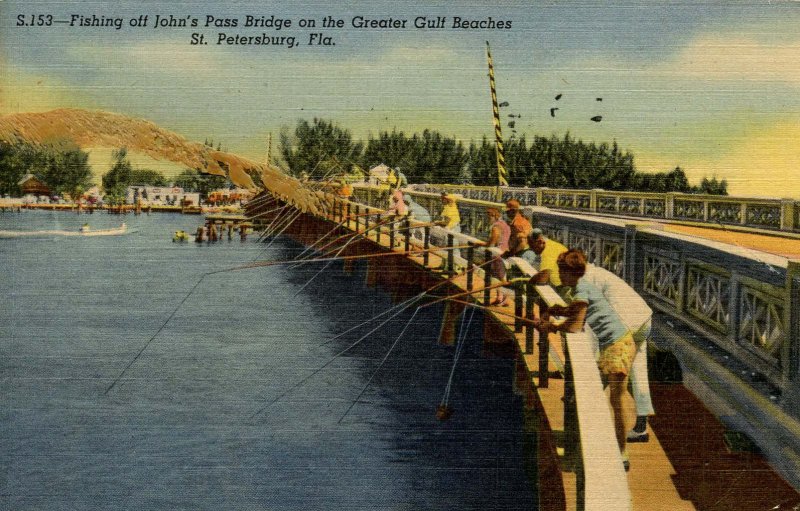 FL - St Petersburg. Fishing off John's Pass Bridge