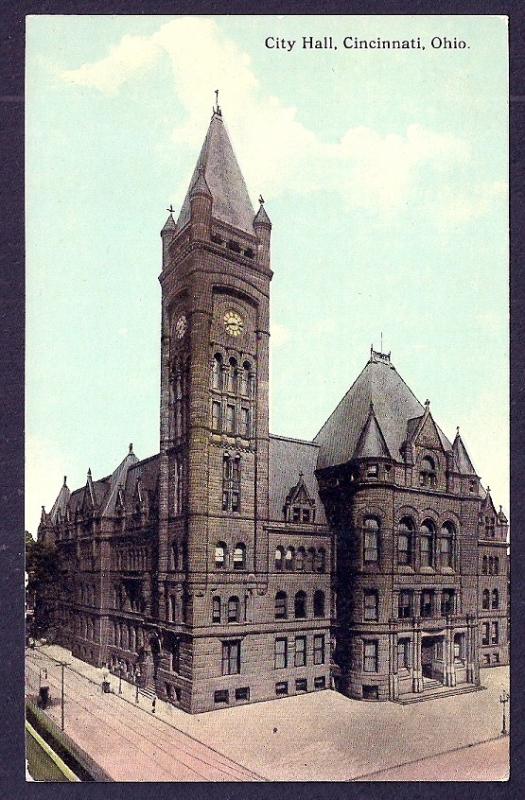 City Hall Cincinnati OH unused c1910's
