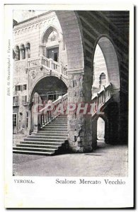 Postcard Old Verona Scalone Mercato Vecchio