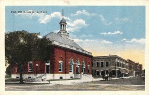 EMPORIA, Kansas KS   POST OFFICE & LIBRARY & SODEN'S MILL  *3* c1920's Postcard