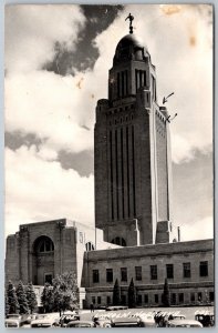 Lincoln Nebraska 1949 RPPC Real Photo Postcard Capitol Building