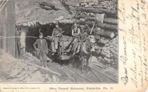 Pottsville Pennsylvania Mine Tunnel Entrance Antique Postcard K63771