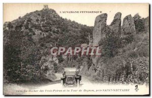 Old Postcard Saint Nectaire Le Rocher des Trois Freres and Tower Kidney near ...