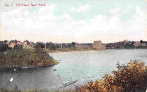 Mill Pond Hart Michigan 1911 postcard